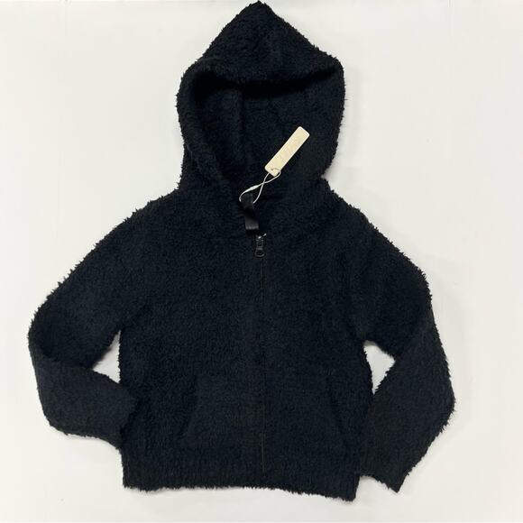 SKIMS Kids Cozy Teddy Zip Up Hooded Sweater - Picture 1 of 4